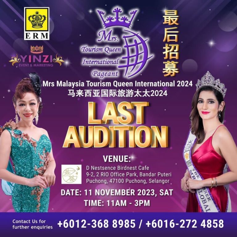 Last Audition For Mrs Malaysia Tourism Queen International 2024