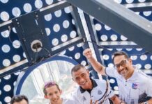 World champion tower runner Soh Wai Ching leads a climb up the Merdeka 118 spire